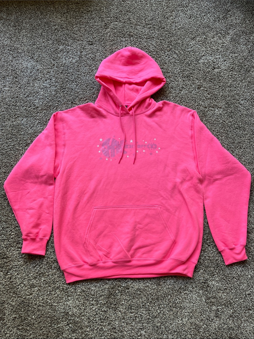 LA Pop Art NWT 'Shake It Off' Guitar Word Art Hoodie Pink Large⁠. Taylor Swift